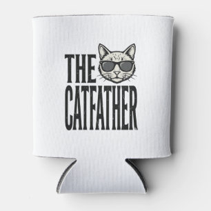 Funny Catfather Vintage Cat Quote Graphic Shirt_1 Can Cooler