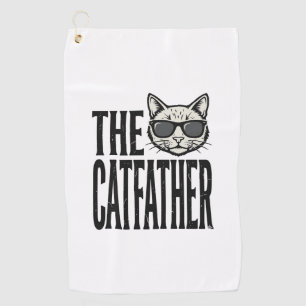 Funny Catfather Vintage Cat Quote Graphic Shirt_1 Golf Towel