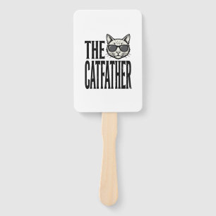Funny Catfather Vintage Cat Quote Graphic Shirt_1 Hand Fan