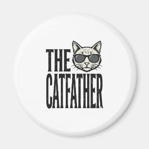 Funny Catfather Vintage Cat Quote Graphic Shirt_1 Magnet