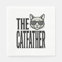 Funny Catfather Vintage Cat Quote Graphic Shirt_1