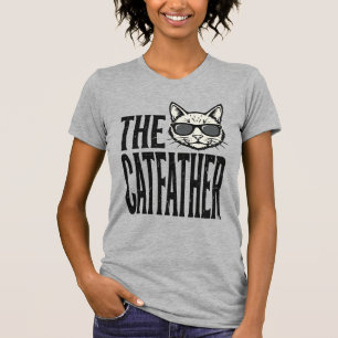 Funny Catfather Vintage Cat Quote Graphic Shirt_1 T-Shirt