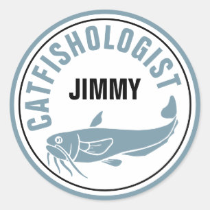 Funny Catfish Humorous Fishing Fried Recipe Cook Classic Round Sticker
