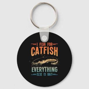 Funny Catfishing Design For Men Women Catfish Fish Key Ring