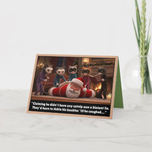 Funny cats and Santa Card