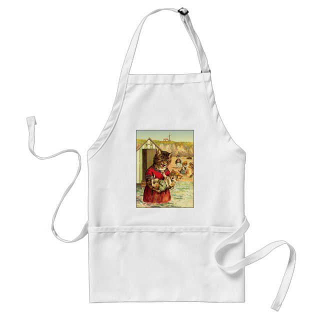Funny Cats at the Beach - Louis Wain Standard Apron (Front)