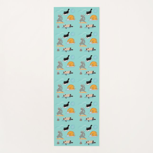 Funny Cats At Yoga Mat (Front)