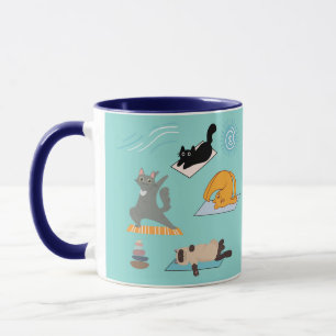 Funny Cats At Yoga Mug