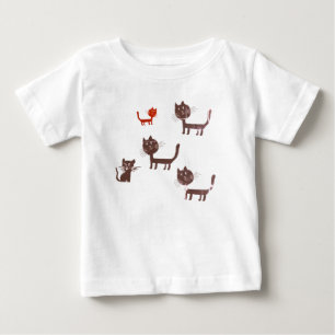 Funny Cats Baby Fine Jersey T-Shirt