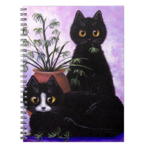 Funny Cats Black Tuxedo Creationarts Notebook
