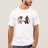 Funny Cats Bride and Groom wedding Art