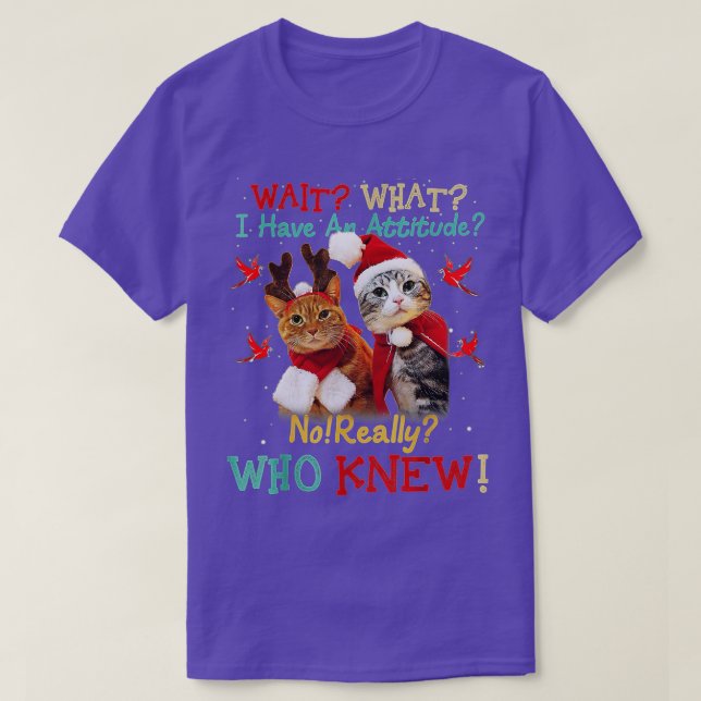 Funny Cats Christmas Merry Xmas Gift Men Women Kid T-Shirt (Design Front)