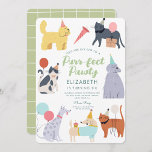 Funny Cats Dogs Purr-fect Birthday Pawty  Invitation<br><div class="desc">Cute Colourful Cats Kitty Purrfect Birthday Party</div>