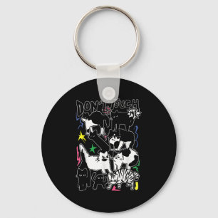 Funny Cats Don't Touch Me Cat Lovers Men Women Key Ring