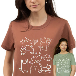 Funny Cats Doodles  T-Shirt