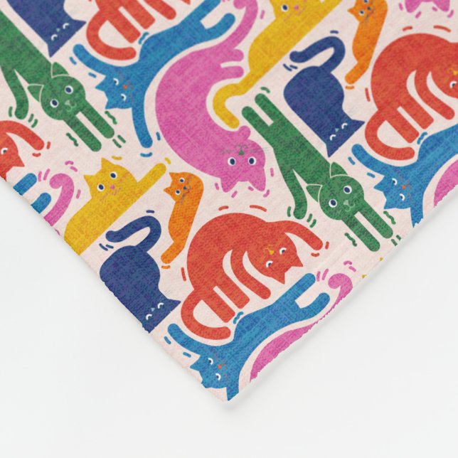 Funny cats fleece blanket (Corner)