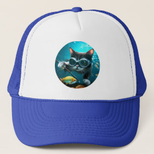 Funny Cat's in the Aquarium Trucker Hat