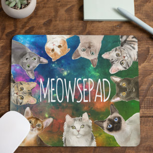 Funny Cats   Meowsepad Cute Cat Breeds Mouse Pad