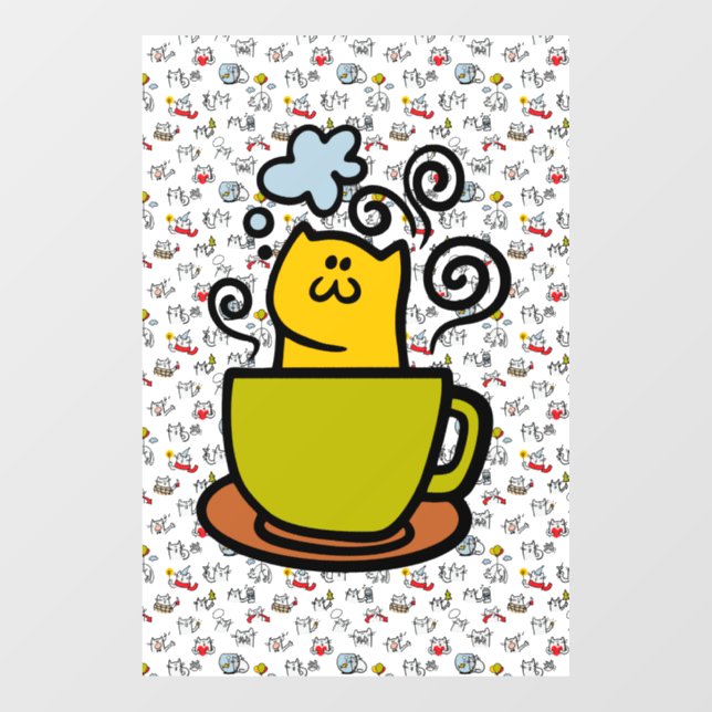 Funny cats, milk and magic. (Sheet)