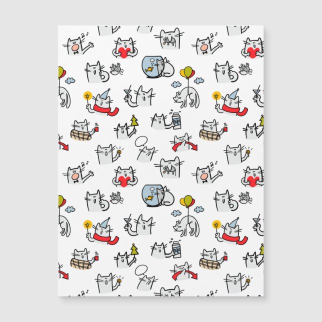 Funny cats, milk and magic. (Front)