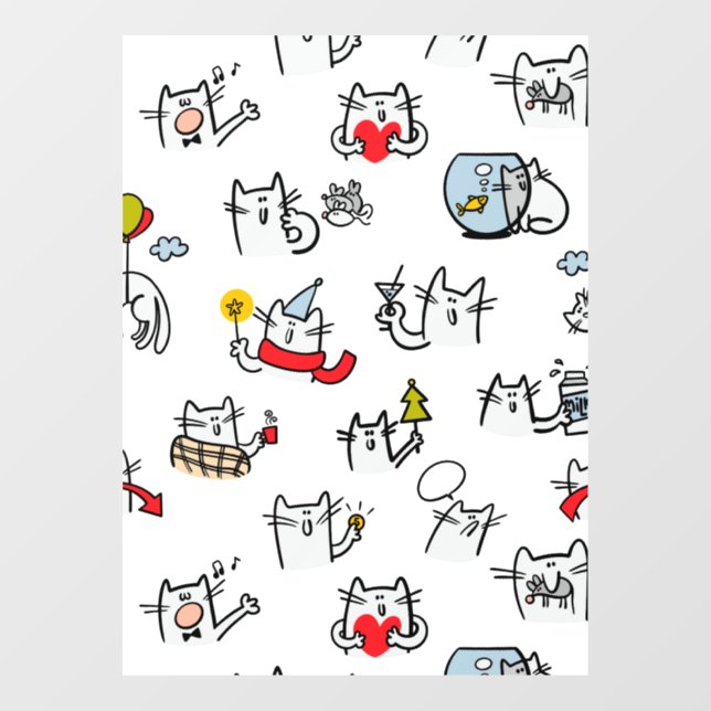 Funny cats, milk and magic. (Sheet)