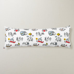 Funny cats, milk and magic. body cushion