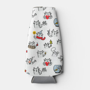 Funny cats, milk and magic. bottle cooler