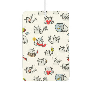 Funny cats, milk and magic. car air freshener