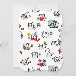 Funny cats, milk and magic. card