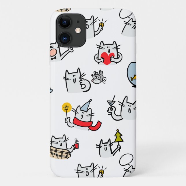 Funny cats, milk and magic. Case-Mate iPhone case (Back)