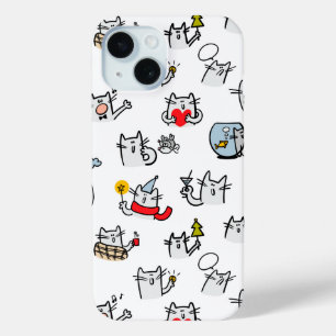 Funny cats, milk and magic. iPhone 15 case