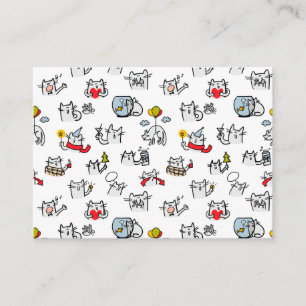 Funny cats, milk and magic. enclosure card