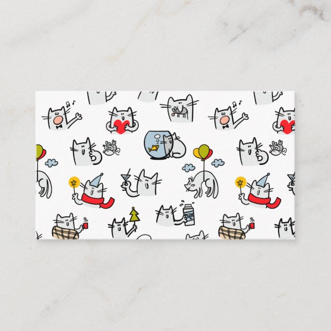 Funny cats, milk and magic. enclosure card (Front)