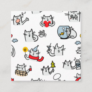Funny cats, milk and magic. enclosure card