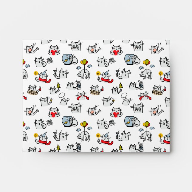 Funny cats, milk and magic. envelope (Front)