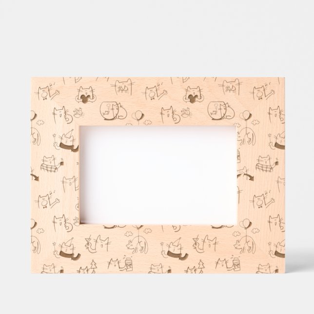 Funny cats, milk and magic. etched frames (Front)