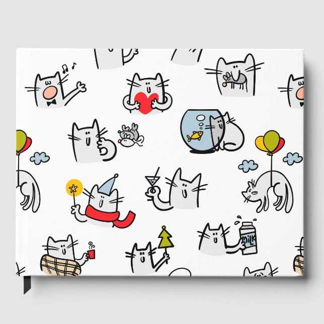 Funny cats, milk and magic. guest book (Front)