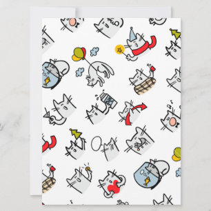 Funny cats, milk and magic. holiday card