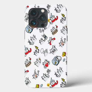 Funny cats, milk and magic. iPhone 13 pro case