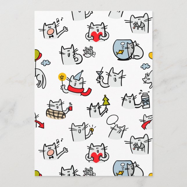 Funny cats, milk and magic. menu (Front)