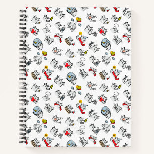 Funny cats, milk and magic. notebook