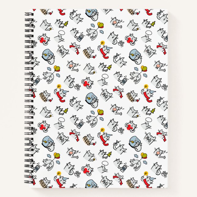 Funny cats, milk and magic. notebook (Front)