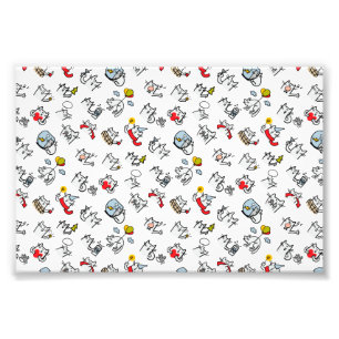 Funny cats, milk and magic. photo print