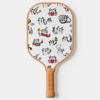 Funny cats, milk and magic. pickleball paddle