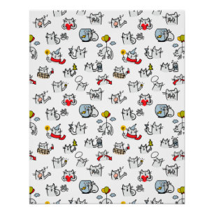 Funny cats, milk and magic. poster