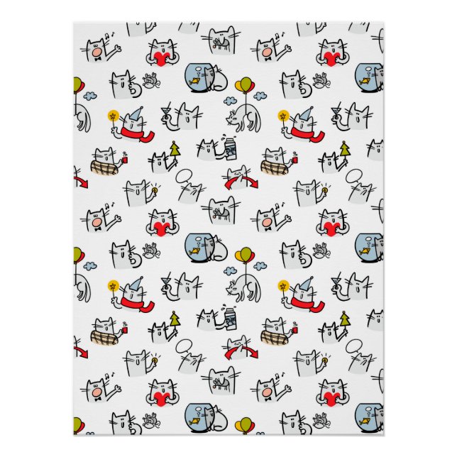 Funny cats, milk and magic. poster (Front)