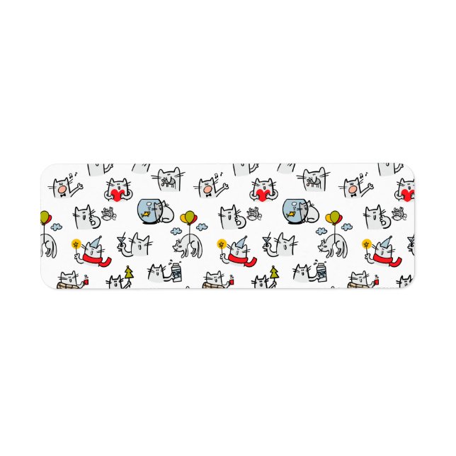 Funny cats, milk and magic. return address label (Front)