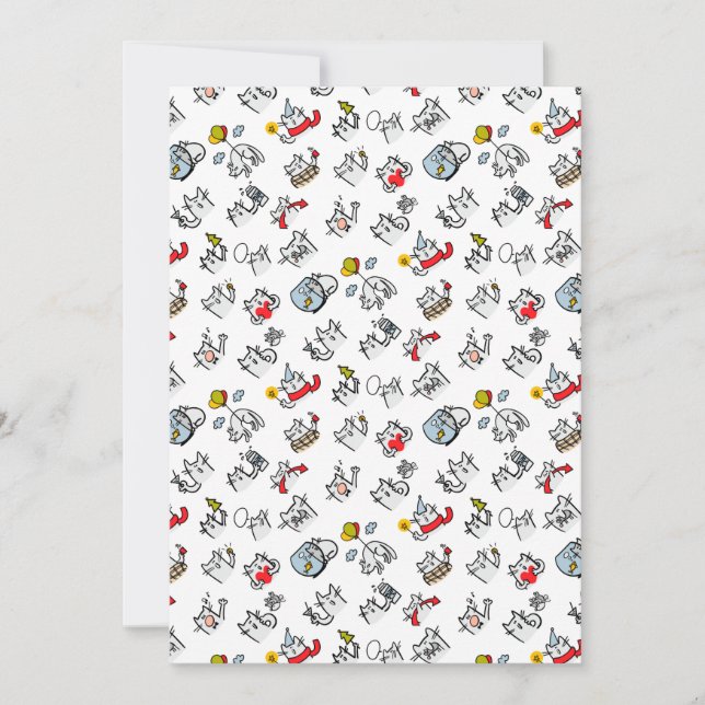 Funny cats, milk and magic. save the date (Front)