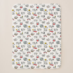 Funny cats, milk and magic. sherpa blanket