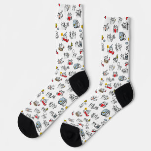 Funny cats, milk and magic. socks